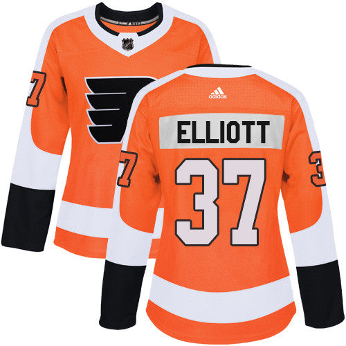 Adidas Flyers 37 Brian Elliott Orange Home Authentic Womens Stitched Nhl Jersey