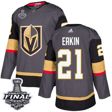 Adidas Golden Knights 21 Cody Eakin Grey Home Authentic 2018 Stanley Cup Final Stitched Nhl Jersey