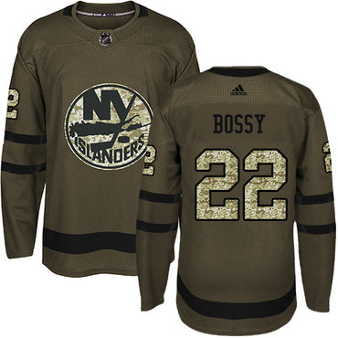 Adidas Islanders 22 Mike Bossy Green Salute To Service Stitched Nhl Jersey