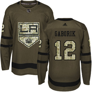 Adidas Kings 12 Marian Gaborik Green Salute To Service Stitched Nhl Jersey
