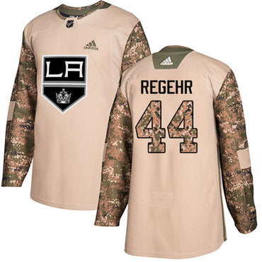 Adidas Kings 44 Robyn Regehr Camo Authentic 2017 Veterans Day Stitched Nhl Jersey