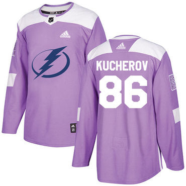 Adidas Lightning 86 Nikita Kucherov Purple Authentic Fights Cancer Stitched Nhl Jersey