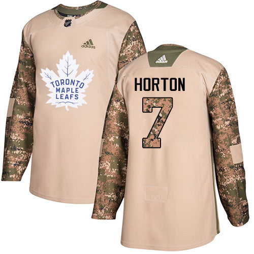 Adidas Maple Leafs 7 Tim Horton Camo Authentic 2017 Veterans Day Stitched Nhl Jersey