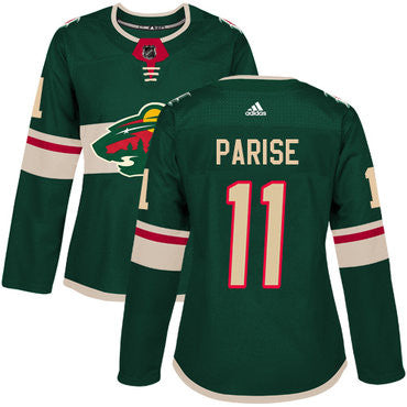 Adidas Minnesota Wild 11 Zach Parise Green Home Authentic Womens Stitched Nhl Jersey
