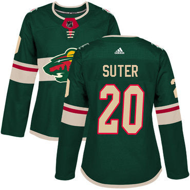 Adidas Minnesota Wild 20 Ryan Suter Green Home Authentic Womens Stitched Nhl Jersey