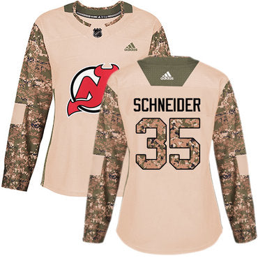 Adidas New Jersey Devils 35 Cory Schneider Camo Authentic 2017 Veterans Day Womens Stitched Nhl Jersey