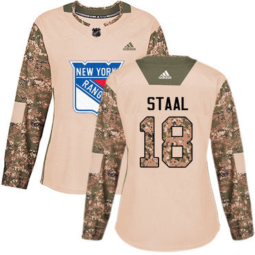 Adidas New York Rangers 18 Marc Staal Camo Authentic 2017 Veterans Day Womens Stitched Nhl Jersey