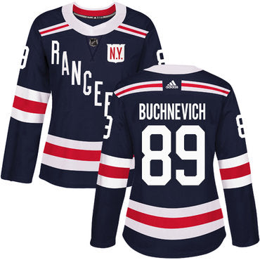 Adidas New York Rangers 89 Pavel Buchnevich Navy Blue Authentic 2018 Winter Classic Womens Stitched Nhl Jersey