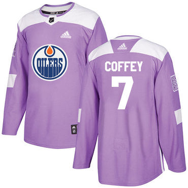 Adidas Oilers 7 Paul Coffey Purple Authentic Fights Cancer Stitched Nhl Jersey