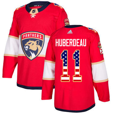 Adidas Panthers 11 Jonathan Huberdeau Red Home Authentic Usa Flag Stitched Nhl Jersey