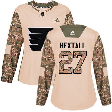 Adidas Philadelphia Flyers 27 Ron Hextall Camo Authentic 2017 Veterans Day Womens Stitched Nhl Jersey