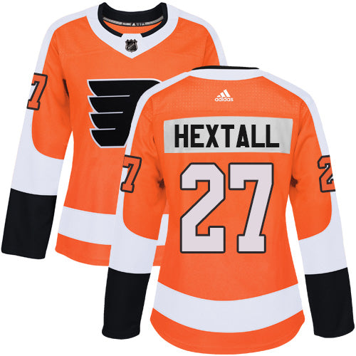 Adidas Philadelphia Flyers 27 Ron Hextall Orange Home Authentic Womens Stitched Nhl Jersey