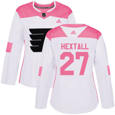 Adidas Philadelphia Flyers 27 Ron Hextall White Pink Authentic Fashion Womens Stitched Nhl Jersey