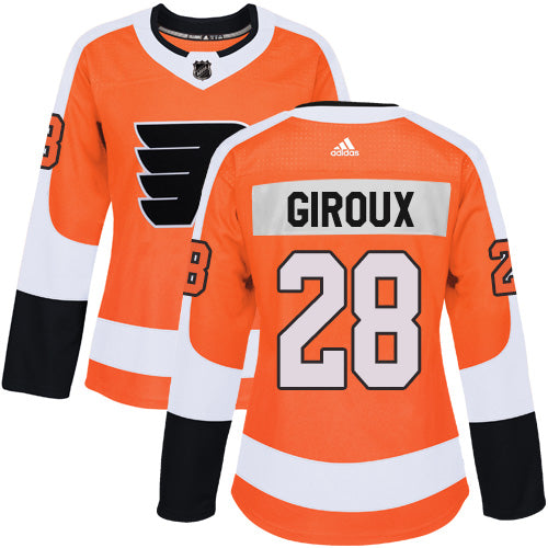 Adidas Philadelphia Flyers 28 Claude Giroux Orange Home Authentic Womens Stitched Nhl Jersey