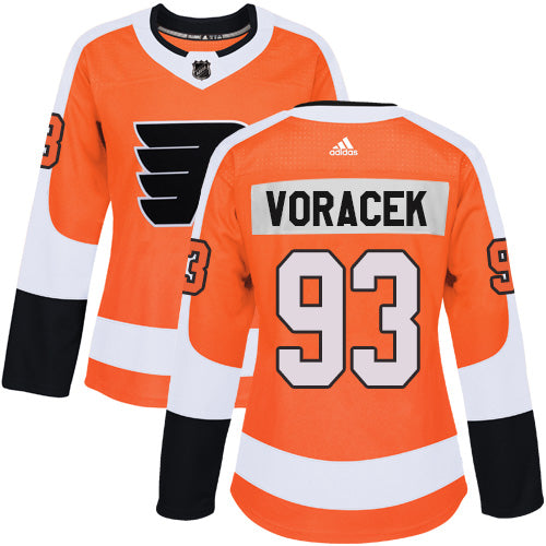 Adidas Philadelphia Flyers 93 Jakub Voracek Orange Home Authentic Womens Stitched Nhl Jersey