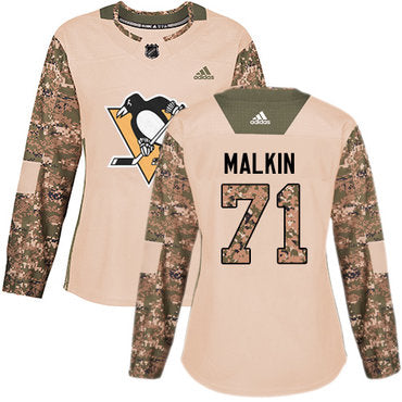 Adidas Pittsburgh Penguins 71 Evgeni Malkin Camo Authentic 2017 Veterans Day Womens Stitched Nhl Jersey