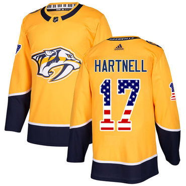 Adidas Predators 17 Scott Hartnell Yellow Home Authentic Usa Flag Stitched Nhl Jersey