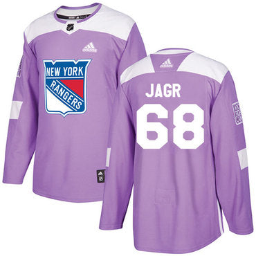 Adidas Rangers 68 Jaromir Jagr Purple Authentic Fights Cancer Stitched Nhl Jersey