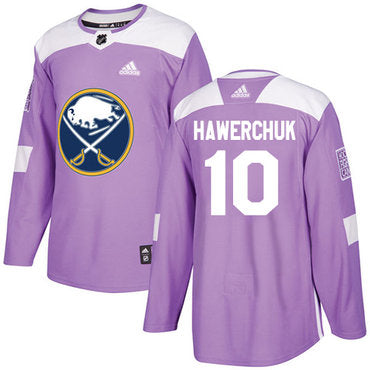 Adidas Sabres 10 Dale Hawerchuk Purple Authentic Fights Cancer Stitched Nhl Jersey