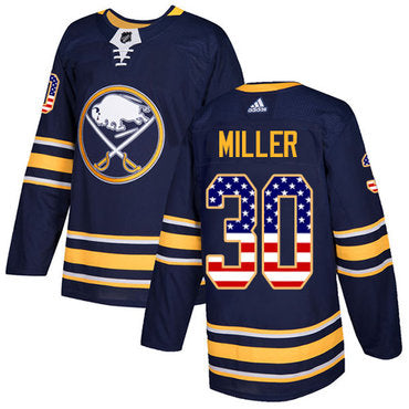 Adidas Sabres 30 Ryan Miller Navy Blue Home Authentic Usa Flag Stitched Nhl Jersey