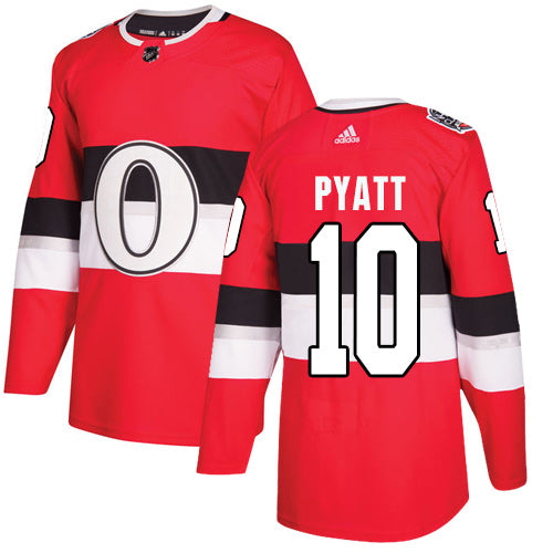 Adidas Senators 10 Tom Pyatt Red Authentic 2017 100 Classic Stitched Nhl Jersey