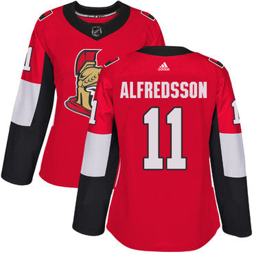 Adidas Senators 11 Daniel Alfredsson Red Home Authentic Womens Stitched Nhl Jersey