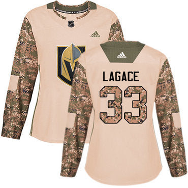 Adidas Vegas Golden Knights 33 Maxime Lagace Camo Authentic 2017 Veterans Day Womens Stitched Nhl Jersey
