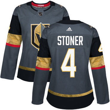 Adidas Vegas Golden Knights 4 Clayton Stoner Grey Home Authentic Womens Stitched Nhl Jersey