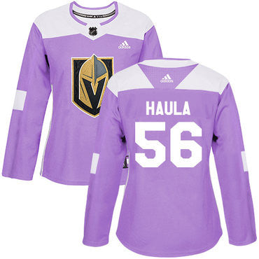 Adidas Vegas Golden Knights 56 Erik Haula Purple Authentic Fights Cancer Womens Stitched Nhl Jersey