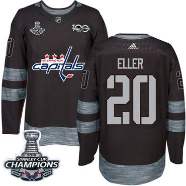Adidas Washington Capitals 20 Lars Eller Black 1917 2017 100th Anniversary Stanley Cup Final Champions Stitched Nhl Jersey