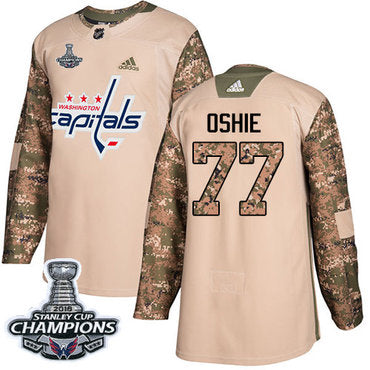 Adidas Washington Capitals 77 Tj Oshie Camo Authentic 2017 Veterans Day Stanley Cup Final Champions Stitched Nhl Jersey