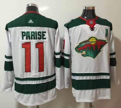 Adidas Wild 11 Zach Parise White Road Authentic Stitched Nhl Jersey