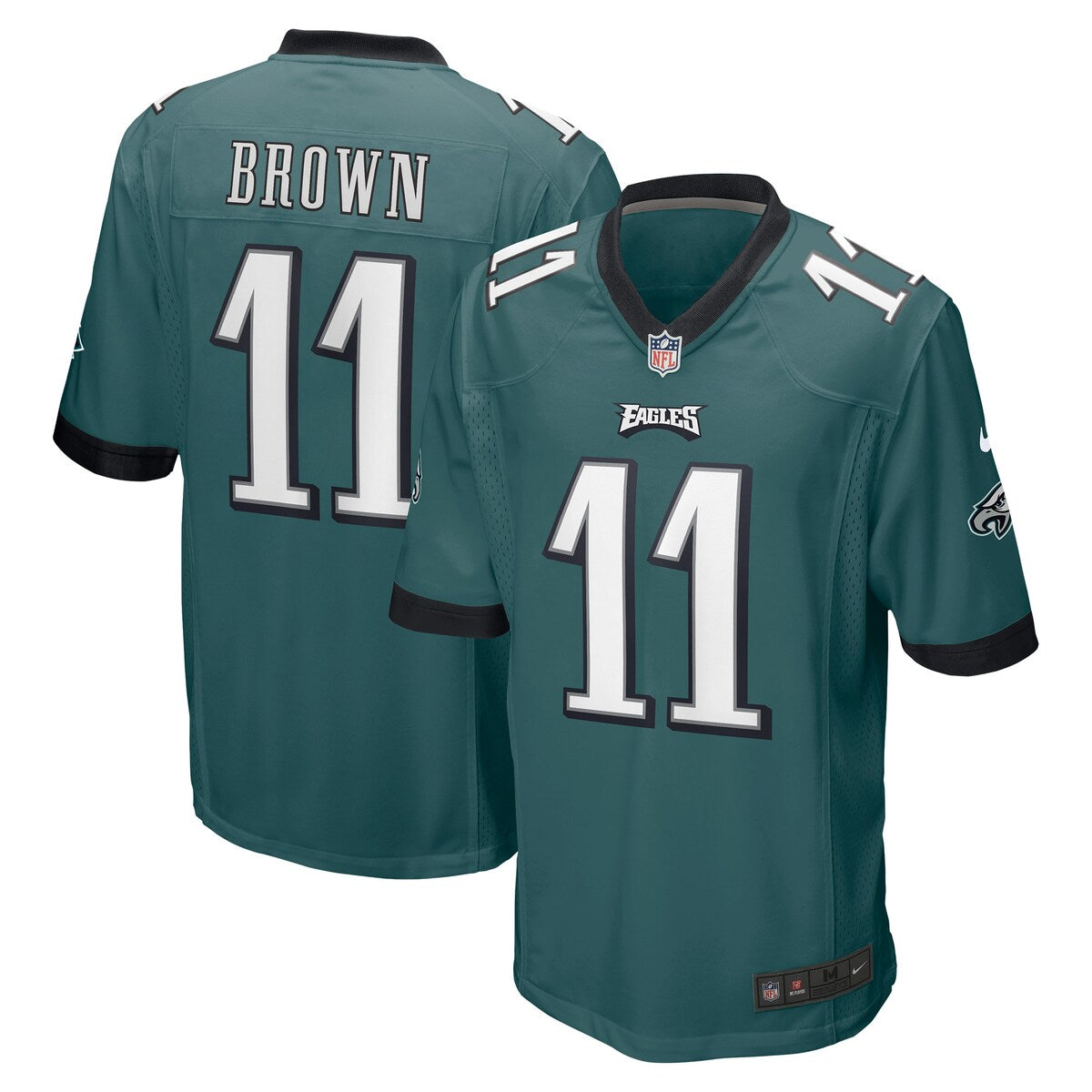 Aj Brown Philadelphia Eagles Nike Player Game Jersey Midnight Green