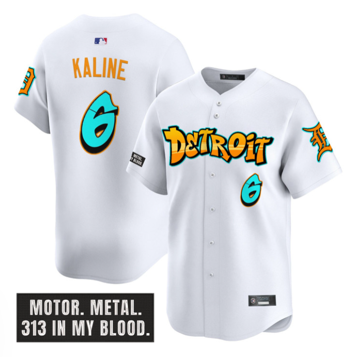 Al Kaline Jersey #6 Detroit Tigers Graffiti Motor City Edition Stitched White