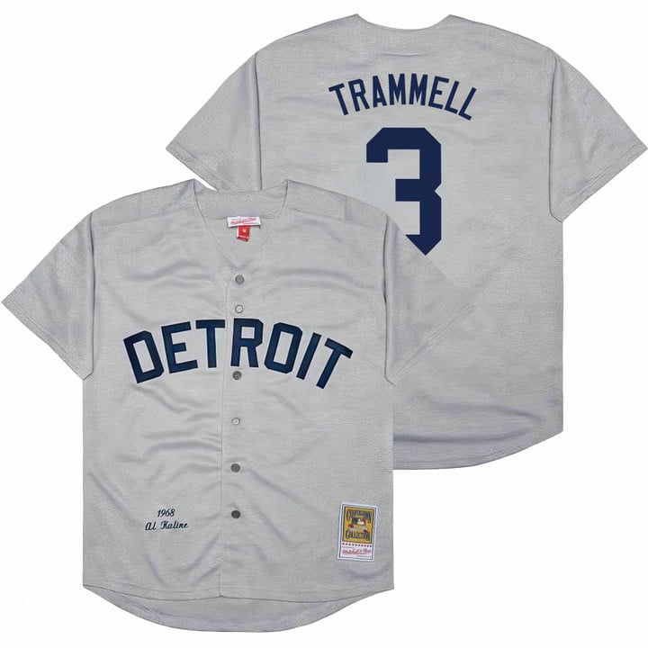Alan Trammell Jersey #3 Detroit Tigers Throwback Cooperstown Stitched
