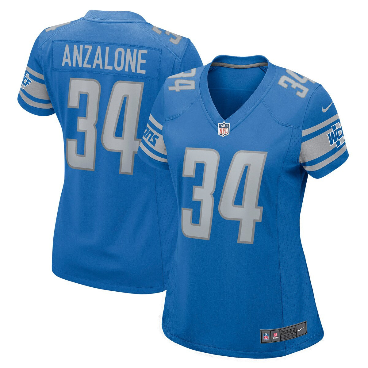 Alex Anzalone Detroit Lions Nike Womens Game Jersey Blue