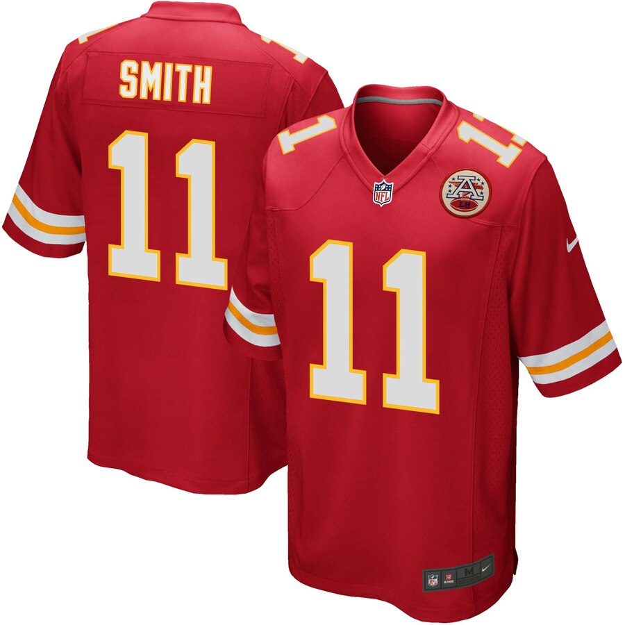 Alex Smith Kansas City Chiefs Nike Youth Team Color Game Jersey Red