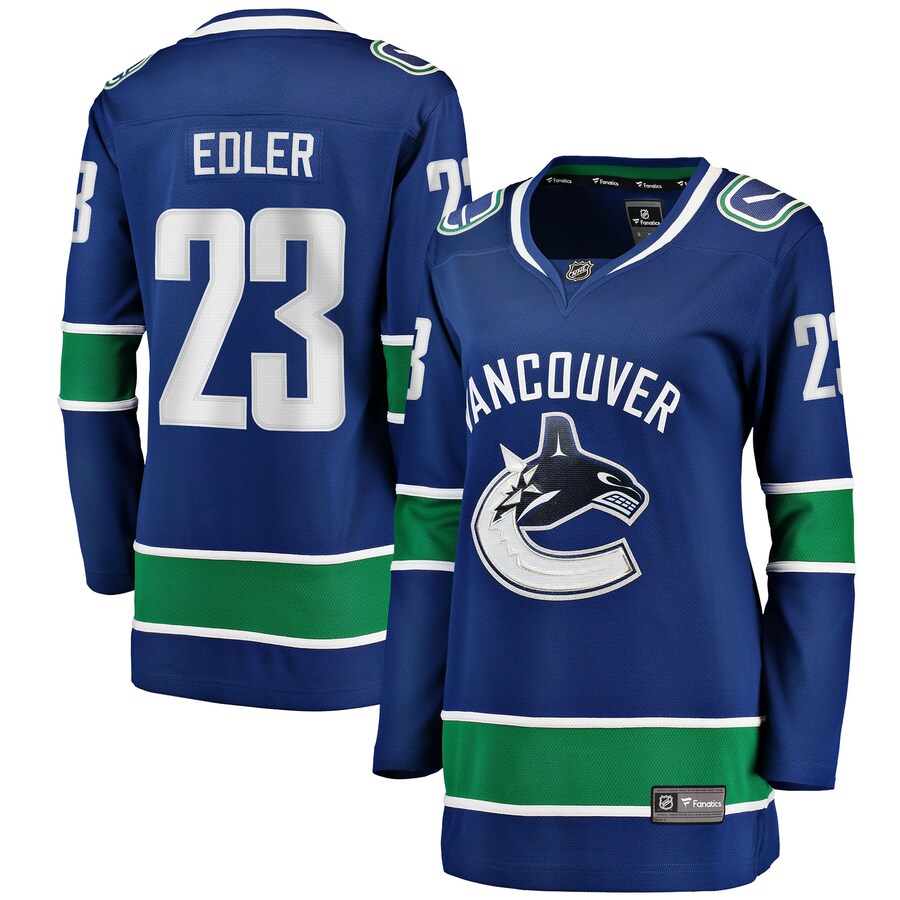 Alexander Edler Vancouver Canucks Fanatics Branded Womens Home Breakaway Player Jersey Blue
