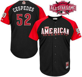 American League Detroit Tigers 52 Yoenis Cespedes Black 2015 All star Game Player Jersey