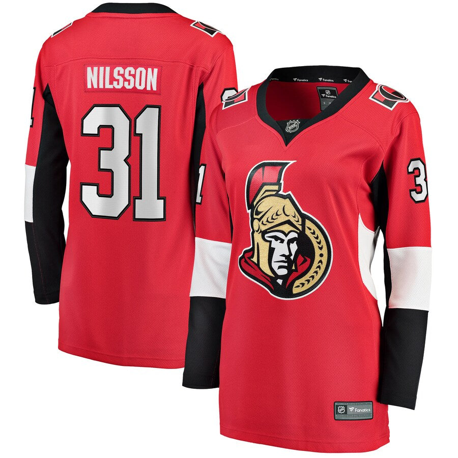 Anders Nilsson Ottawa Senators Fanatics Branded Womens Home Breakaway Player Jersey Red