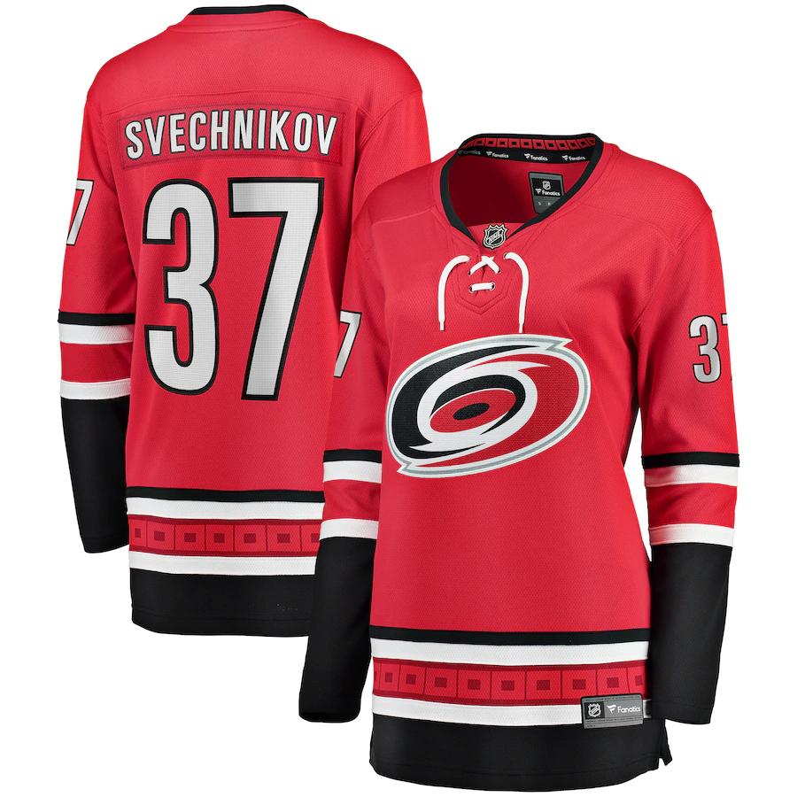 Andrei Svechnikov Carolina Hurricanes Fanatics Branded Womens Home Breakaway Player Jersey Red