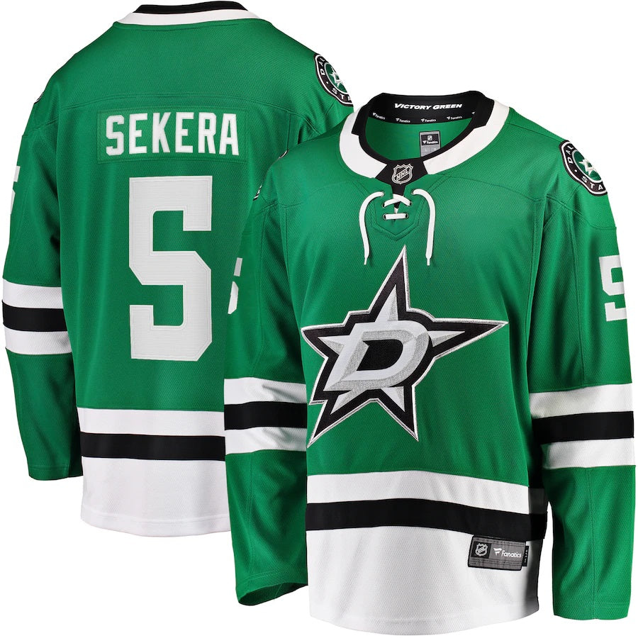 Andrej Sekera Dallas Stars Fanatics Branded Breakaway Home Player Jersey Kelly Green