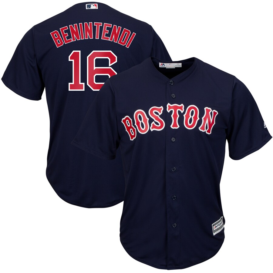 Andrew Benintendi Boston Red Sox Majestic Big And Tall Alternate Cool Base Replica Player Jersey Navy