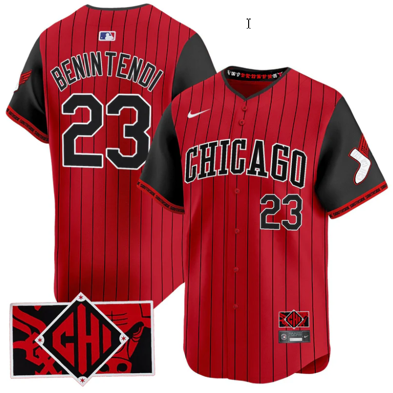 Andrew Benintendi Jersey #23 Chicago White Sox 2025 City Connect Limited Red, Bl