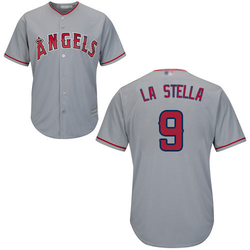 Angels Of Anaheim 9 Tommy La Stella Grey New Cool Base Stitched Baseball Jersey