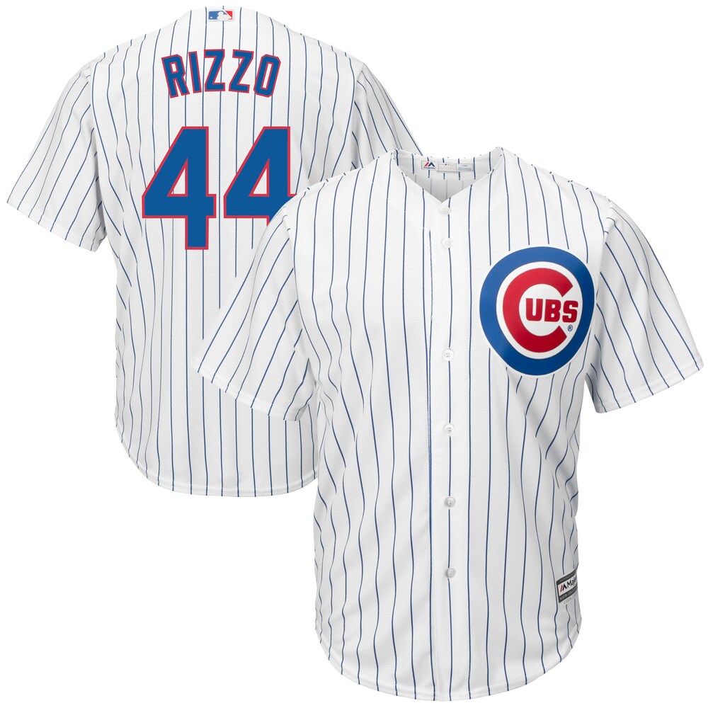 Anthony Rizzo 44 Chicago Cubs Majestic Big Tall Cool Base Player Jersey White