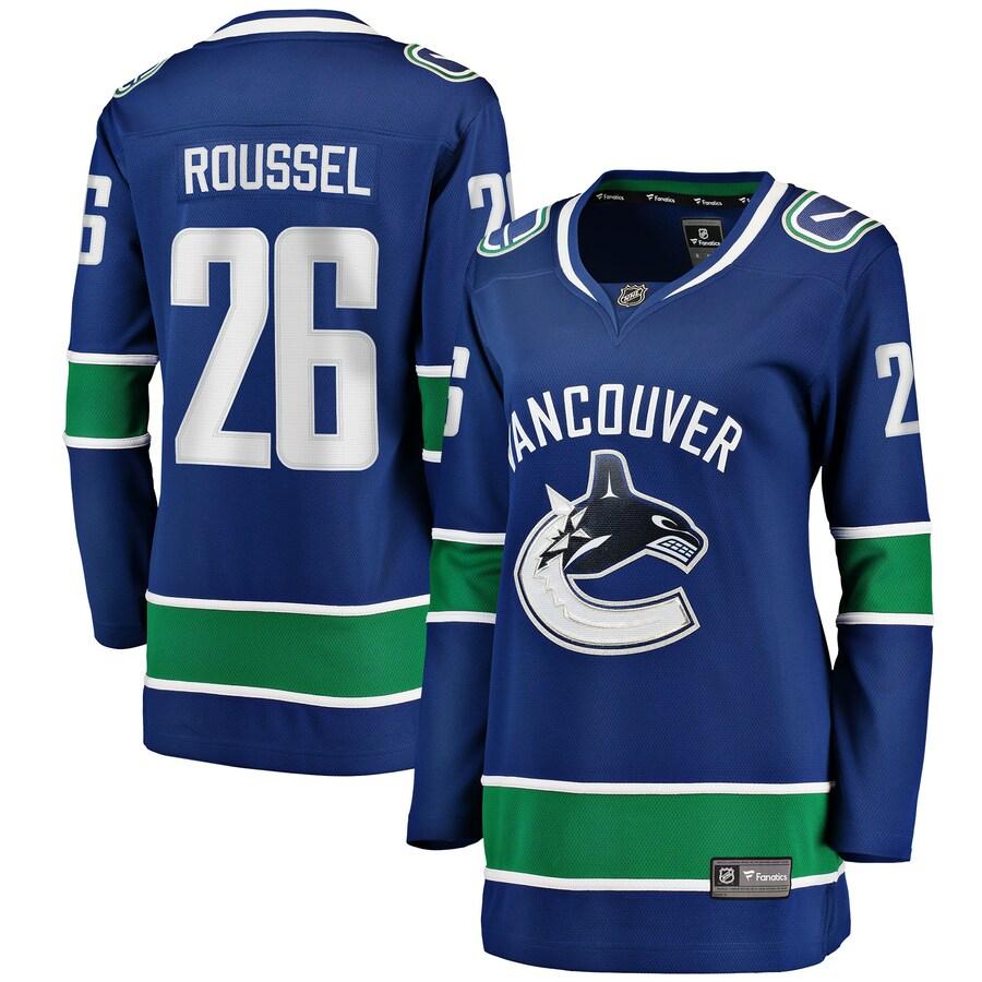 Antoine Roussel Vancouver Canucks Fanatics Branded Womens Home Breakaway Player Jersey Blue