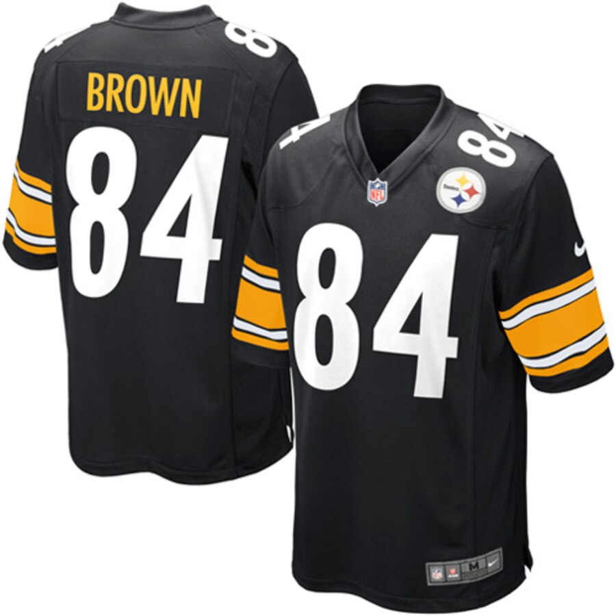 Antonio Brown Pittsburgh Steelers Nike Youth Team Color Game Jersey Black