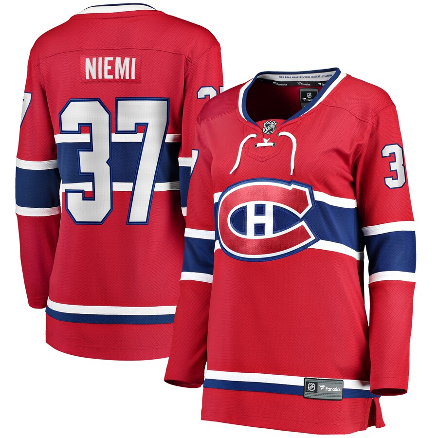 Antti Niemi Montreal Canadiens Fanatics Branded Womens Home Breakaway Player Jersey Red