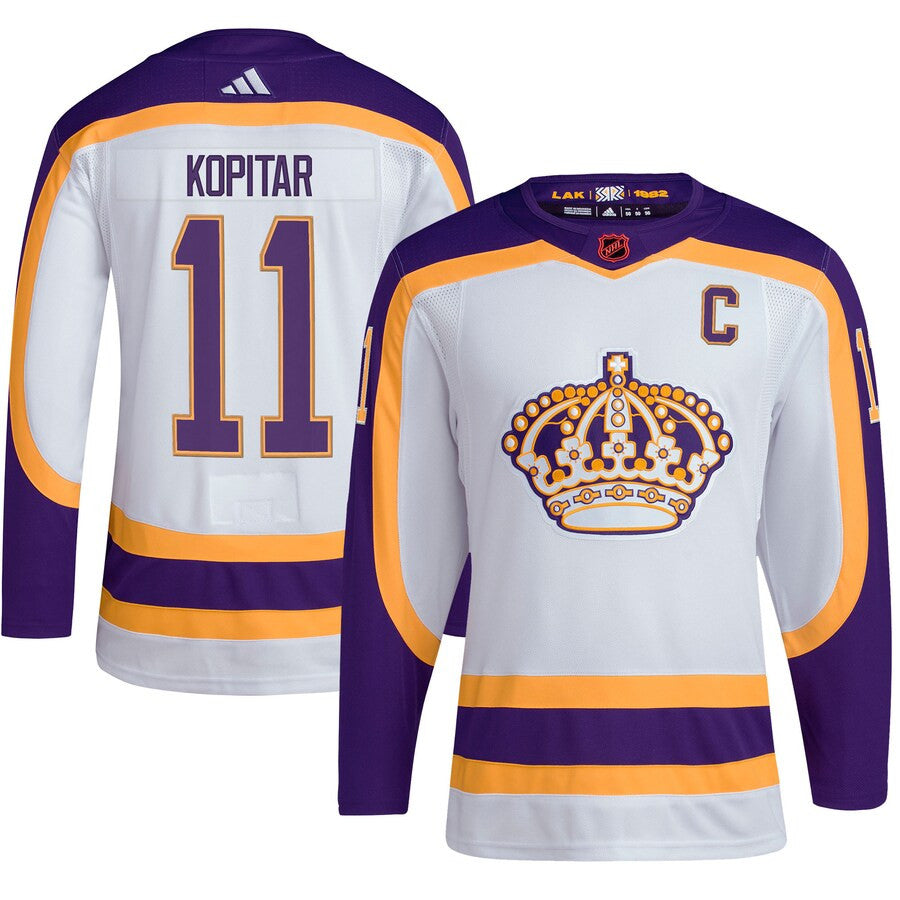 Anze Kopitar Los Angeles Kings Adidas Reverse Retro 20 Player Jersey White